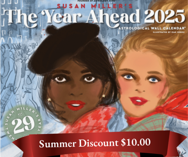 Year Ahead 2025 Astrological Wall Calendar - Summer Discount